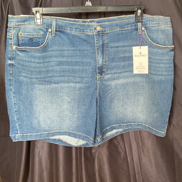 Gloria Vanderbilt Amanda Short w slimming panel denim flex 24W - Picture 9 of 17